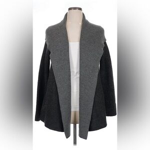 XL 1X Eileen Fisher grey 100% Merino Wool Shawl Collar Cardigan Sweater